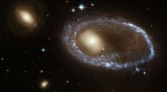 Blue Stars Ring Nucleus of Galaxy