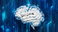 Digital Artwork of Brain and Machine