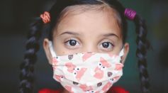Girl with Face Mask