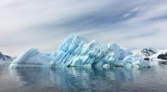 Glacier Floating on Top of Water