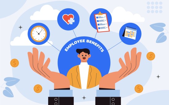 Hand drawn employee benefits illustration