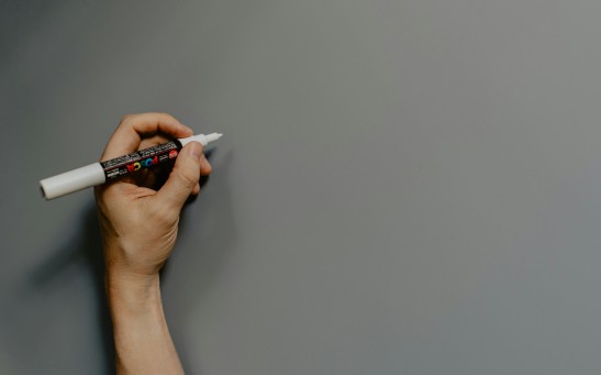 Left Handed Person Holding Pen