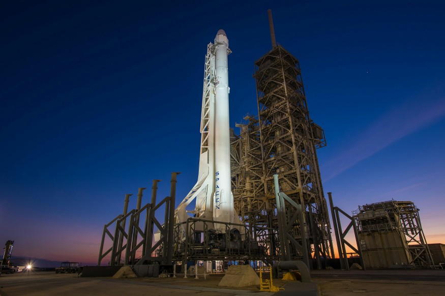 SpaceX Shuttle During Nighttime 