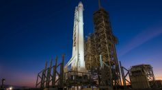 SpaceX Shuttle During Nighttime 