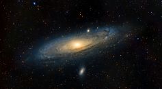 Spiral Galaxy with Surrounding Stars