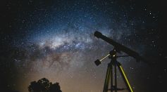 Telescope Under Blue and Black sky