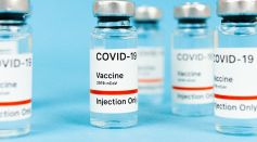 Vaccine Ampoules on Flat Surface