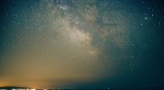 View of the Night Sky with Visible Milky Way