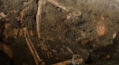 A view of the third excavation of a grave