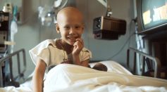 Young Girl Receiving Chemotherapy